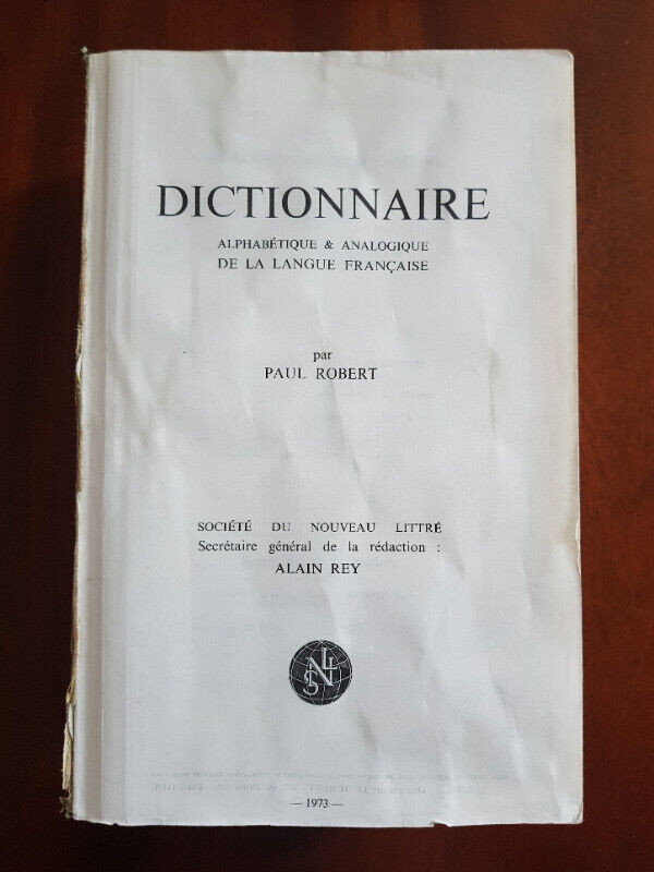 Robert French Language Dictionary langue française français dans Manuels  à Ville de Montréal