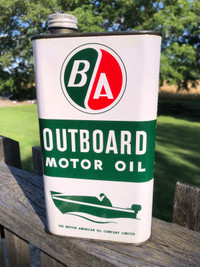 Vintage B/A Outboard Motor Oil Can Chain Saw Lawn Mower 