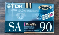 5 TDK Chrome Compact Cassettes NOS 