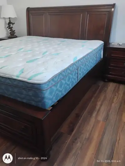 King Bed Frame and Medium Firm Mattress, View more