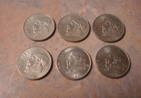Mexico Un 1 Peso coins, $3 each