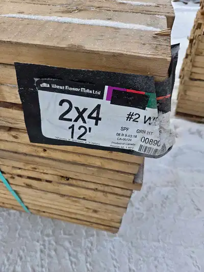 2x4x12 #2 Ht Not Treated Spruce wood No minimum purchase required $7 each no taxes on top Cash, e-tr...