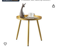 AOJEZOR Gold End Table, Ideal for Any Room-Side Tables Living Ro