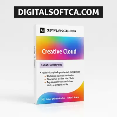 Visit for order: https://digitalsoftca.com Adobe Creative Cloud Full Suite One Month Deal – 100% gen...