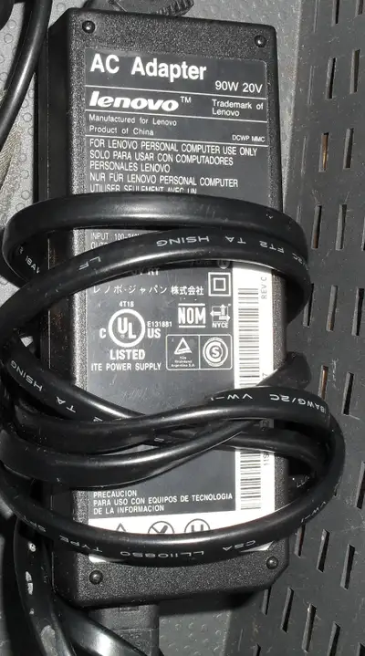 Genuine Lenovo Laptop 90W AC Adapter Charger Wall Cord Round Tip, View more