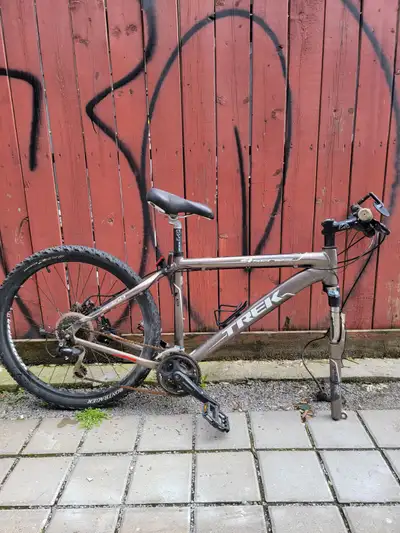 21 speed TREK brand bike- missing front wheel, View more