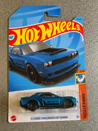Hot wheels dodge challenger SRT demon blue