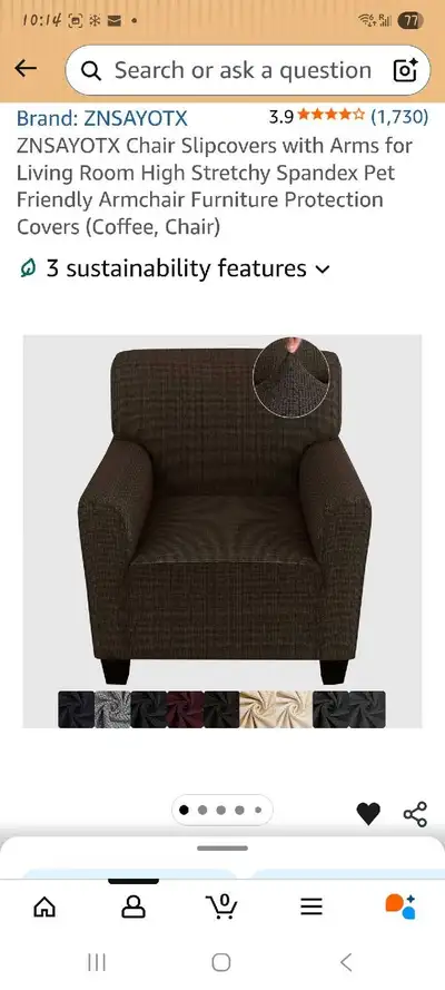 ZNSAYOTX Chair Slipcover, View more