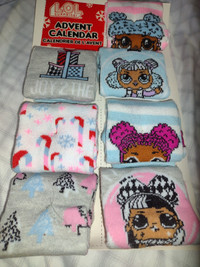 New Girls Socks 7/pkg$5,size7-9,3pkgs for $10