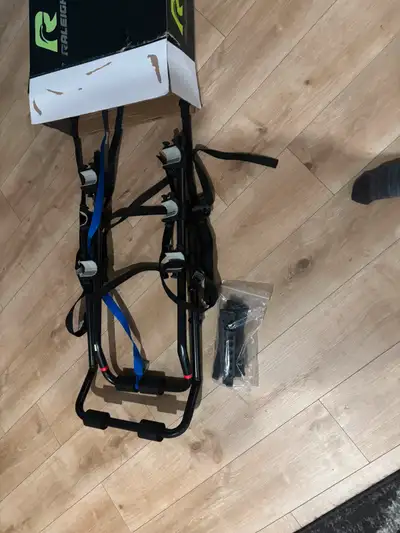Selling a brand new Raleigh Truck Bike Rack. Universal, fits most sedans and hatchbacks l. Holds up...
