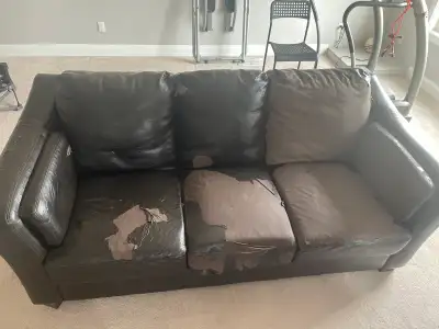 Free leather couch, View more
