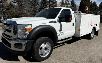 6.7L POWERSTROKE DIESEL, DRW 4X4 CAB CHASSIS 12FT SERVICE/UTILITY BODY, 3000W POWER INVERTER SYSTEM,...