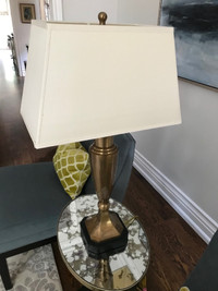 Heavy Traditional Brass Desk Lamp with Shade