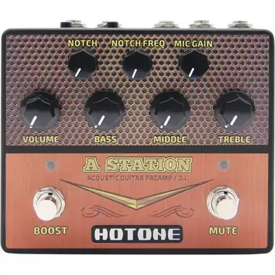 Hotone A Station Acoustic Preamp/DI Pedal, View more