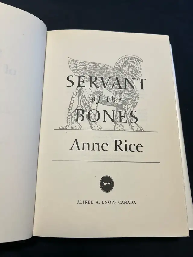 Anne Rice novel “Servant of the Bones” in Fiction in City of Toronto - Image 6