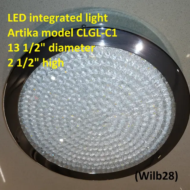 Light-LED Integrated Ceiling Light, Flush Mount, Chrome/Crystal in Indoor Lighting & Fans in Markham / York Region - Image 3