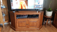 solid oak tv cabinet