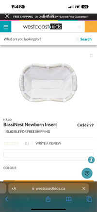 New halo bassinet luxe series with newborn insert and headrest 