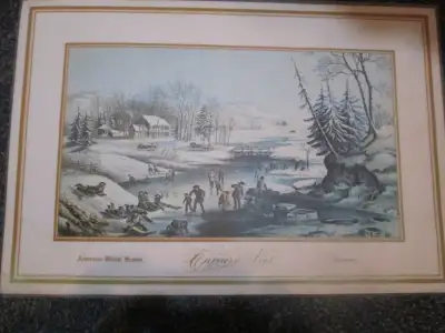 plastic placemat #7 - Currier & Ives winter scene, View more