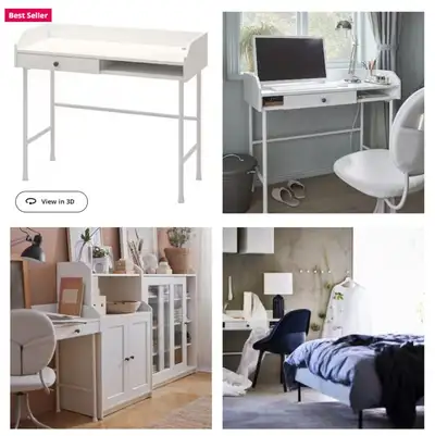IKEA HAUGA desk 40x19 inches with one drawer which can be moved left and right to your taste. Only $...
