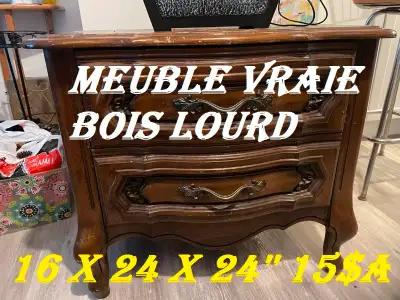 Table de salon, bon vieux meuble bois lourd, View more
