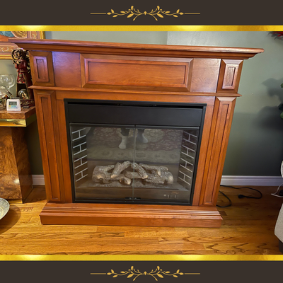 OAK FIREPLACE MANTLE $250.00 OBO, View more