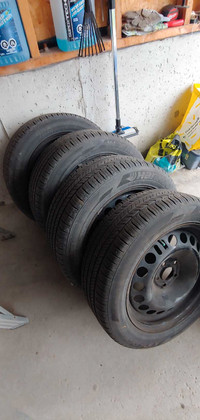 Summer tires on rims. 205/55R16