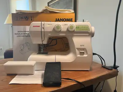 Quality beginner machine, used fewer than 10 hours, complete with all original accessories including...