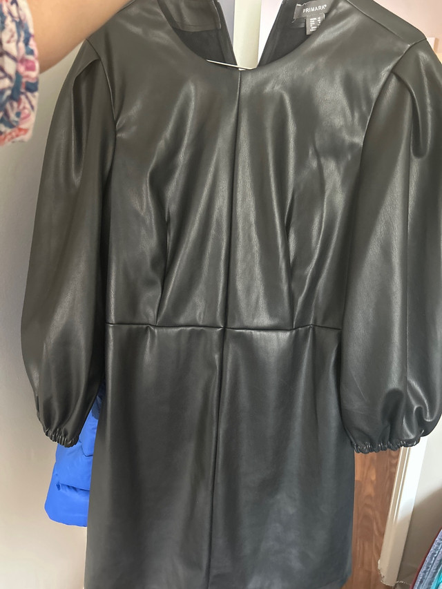 Black faux leather midi dress in Women's - Dresses & Skirts in Edmonton
