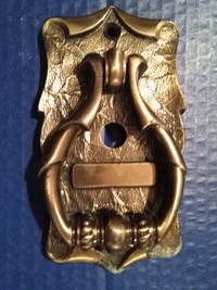 Vintage Brass Door Knocker / Gold Tone