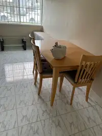 Matching 3 chairs and dining table