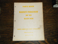 Massey Ferguson 185 Back Hoe   Parts Book Manual
