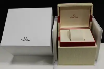Omega Watch Box Like new with cards, travel pouch and outer box cardboard. Originally for a De Ville...