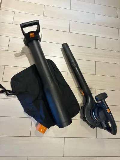 Worx electric leaf blower and collector, View more