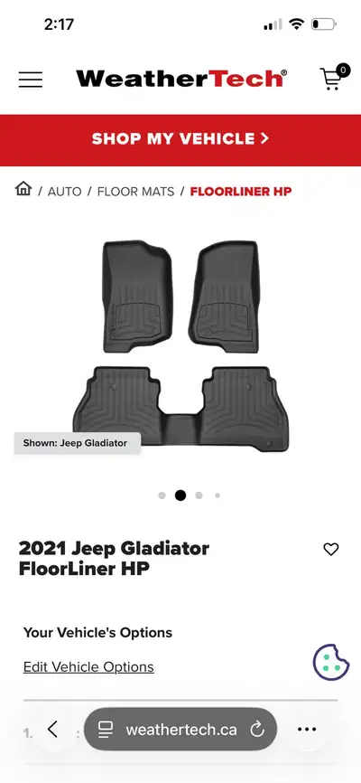 6 month old weather tech floor mats for jeep gladiator. Excellent condition, Save yourself some doug...