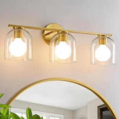 23.3 Inch Modern Brushed Gold Vanity Light Fixture, View more