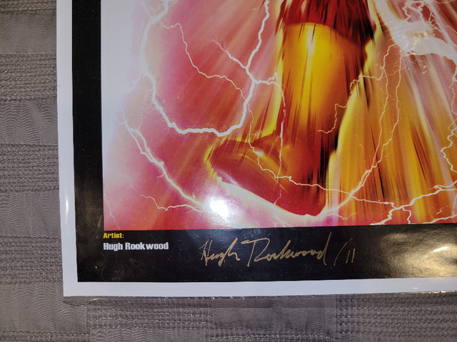 $10 Artist Hugh Rookwood Signed Flash art print poster in Comics & Graphic Novels in Barrie - Image 2