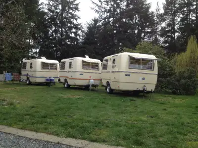 Lightweight Trillium travel trailers for rent Can sleep up to three adults or two adults and two sma...