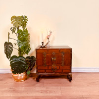 Elegant Vintage Asian Tansu Cabinet with KEY!