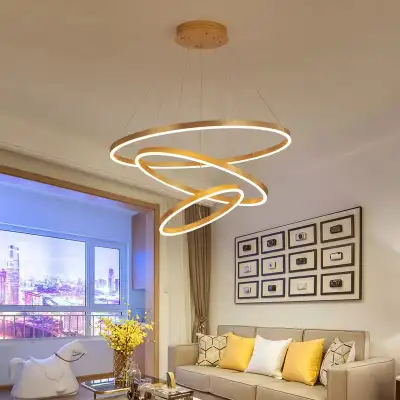 STORE CLOSING - 32" Modern 3 Tier Round LED Chandelier, View more