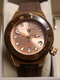 Swiss LegendNeptune Gold toned/Rubber Ø40 mm montre watch