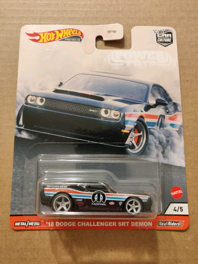 New Hot Wheels Premium Car Culture Power Trip Mopar 2018 Dodge Challenger SRT Demon 1/64 diecast mus...