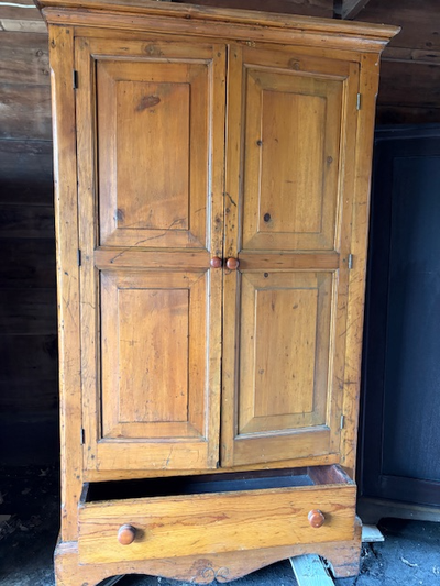 Solid Pine Antique Wardrobe, View more