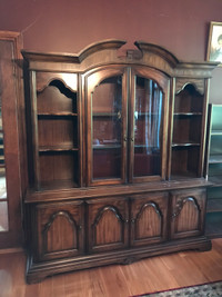 Solid wood buffet and hutch 
