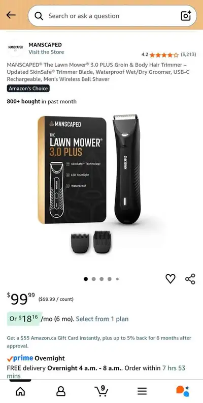 Brand new, never used Manscaped Lawn Mower 3.0 PLUS. This is the updated version with USB-C charging...