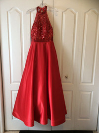 Beautiful Red Prom Dress, Size 8 but fits like 4-6