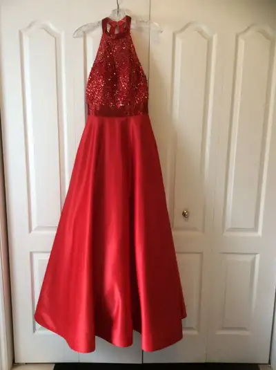 Beautiful Red Prom Dress, Size 8 but fits like 4-6, View more