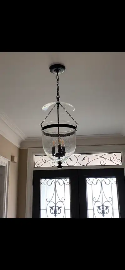 Classic bronze single pendant light fixture Beautiful oiled rubbed bronze finish Still seen on resto...