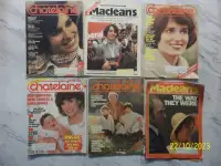 Vintage Chatelaine-Macleans Magazines featuring Margaret Trudeau