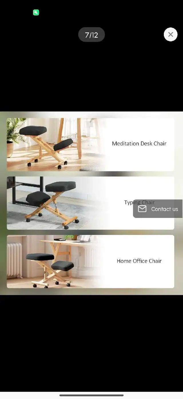 Ergonomic Kneeling Chair, Posture Chair with Rubberwood Frame in Chairs & Recliners in Markham / York Region - Image 5